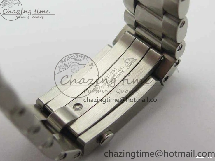 0103 Planet Ocean Master Chrono SS OM 1:1 Best Edition Black Dial On SS Bracelet A9900 V Fashionable 8113